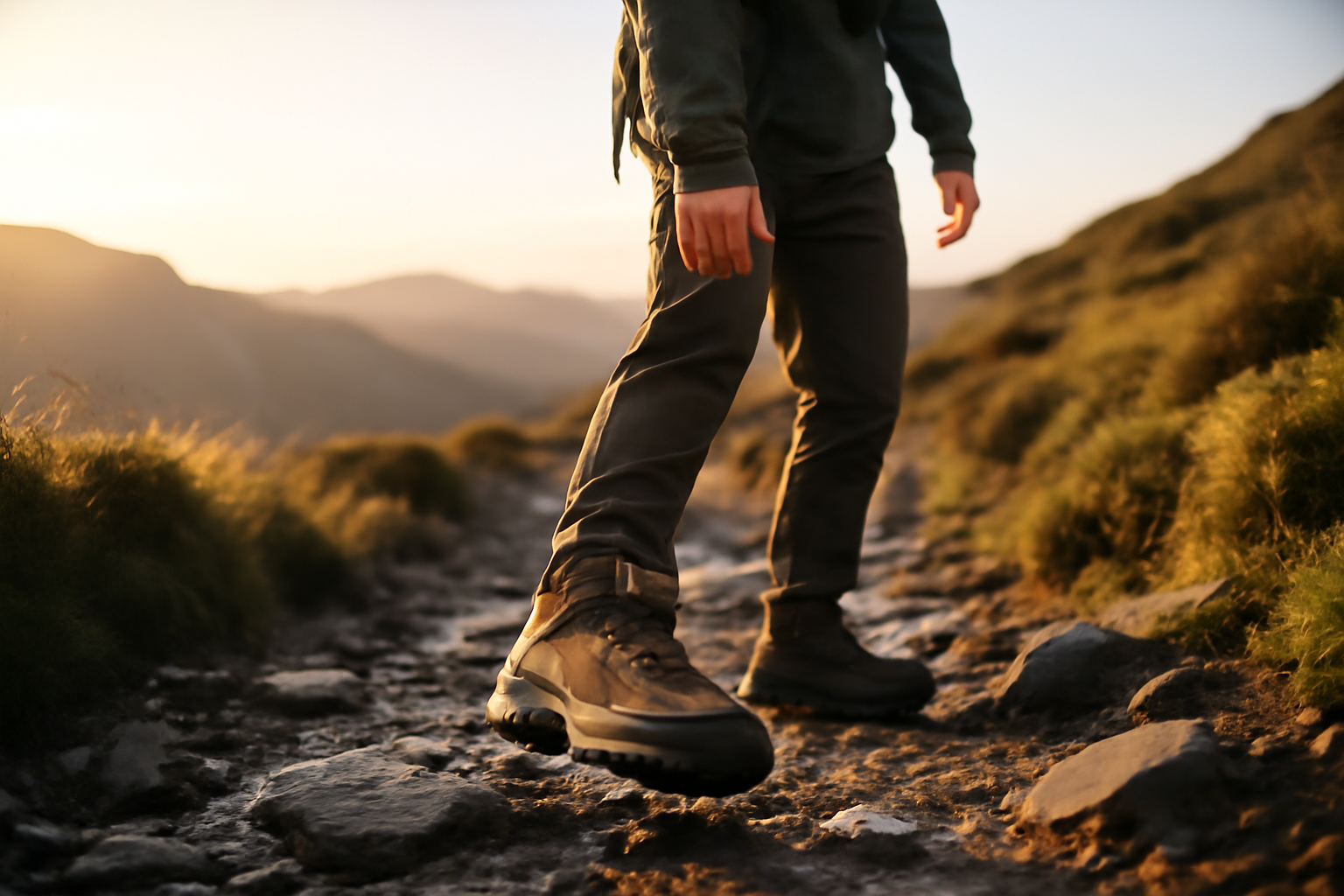 Chaussures AKU outdoor pour randonnée sur sentier rocheux