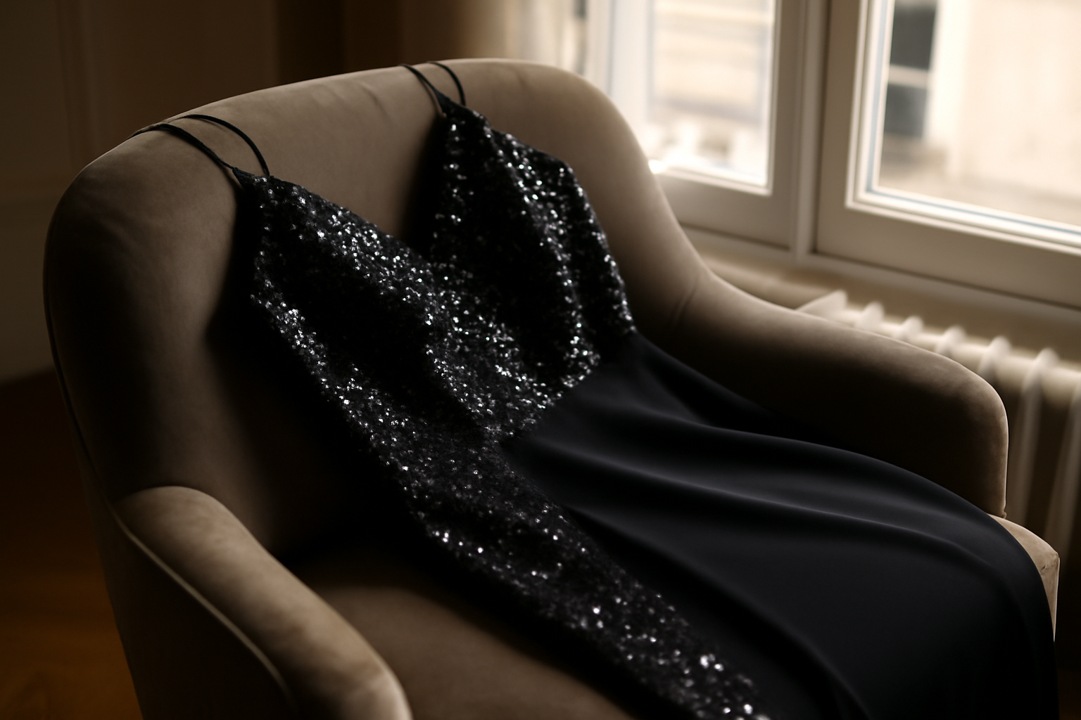 sequin sequin sur tissu brillant en lumière naturelle