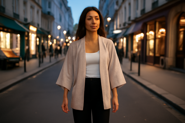Veste kimono : style japonais & coupe moderne